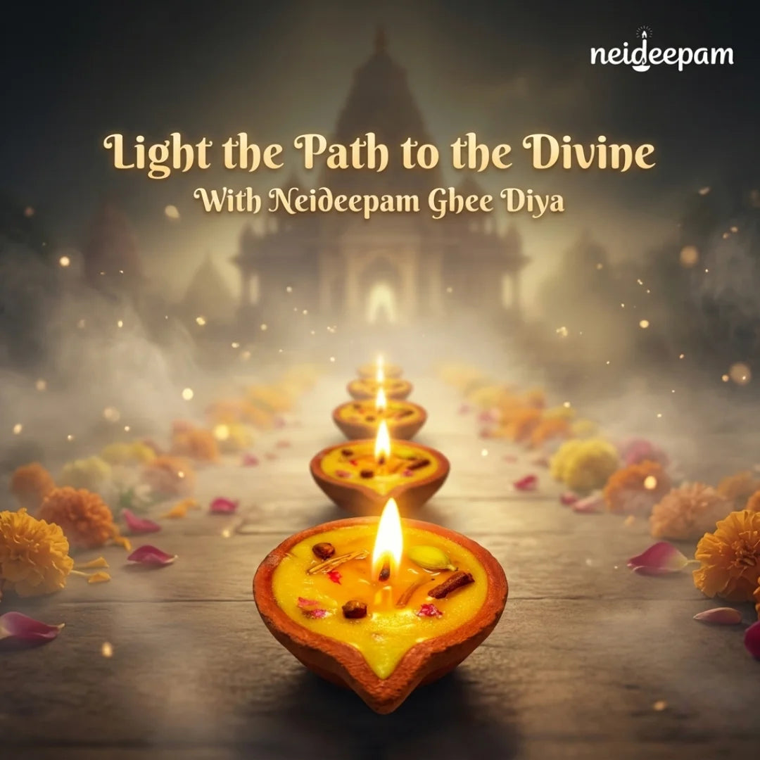 SSC® Punya Cow Ghee Deepam, Handmade, Natural, Ready to Use