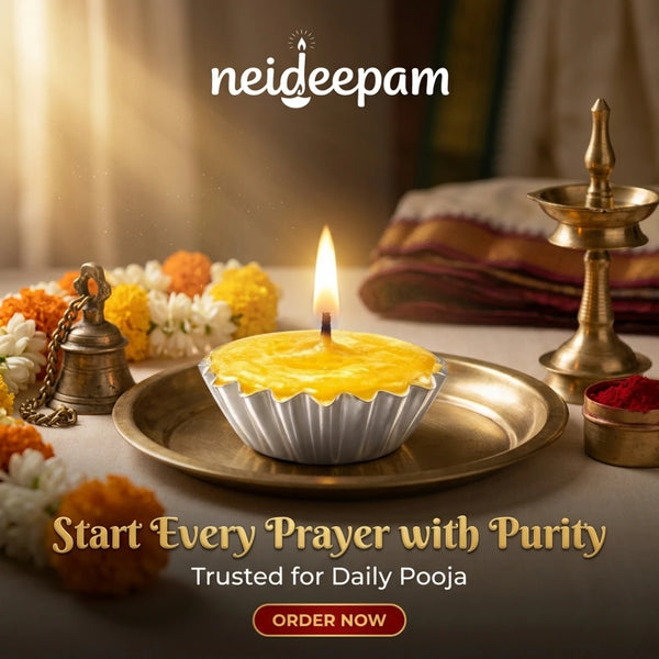 SSC® Ready-made pure Ghee Diya, 90-Minute Burn Time, Indoor Use, Aluminium Cup, NABL Tested & Certified