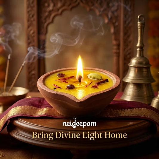 SSC® Punya Cow Ghee Deepam, Handmade, Natural, Ready to Use