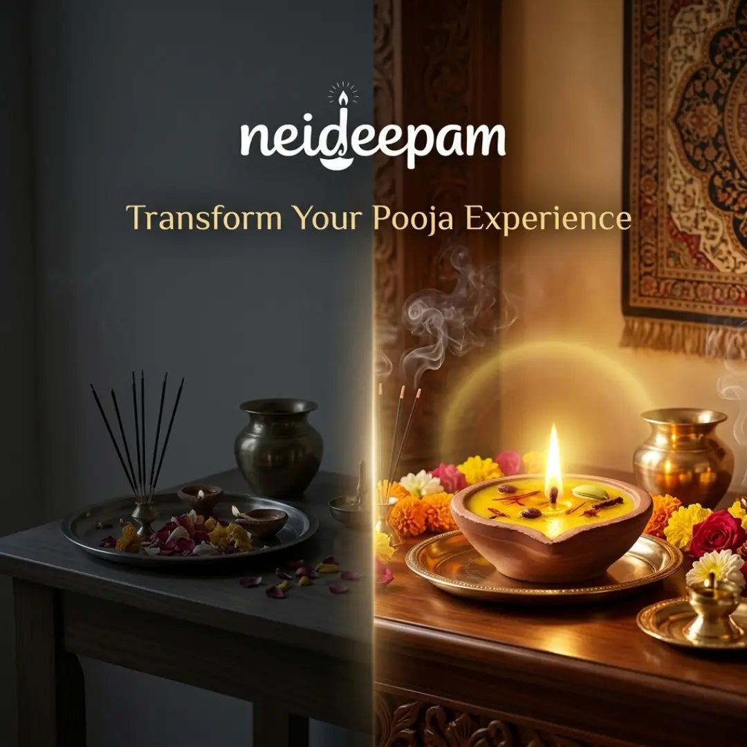 SSC® Punya Cow Ghee Deepam, Handmade, Natural, Ready to Use