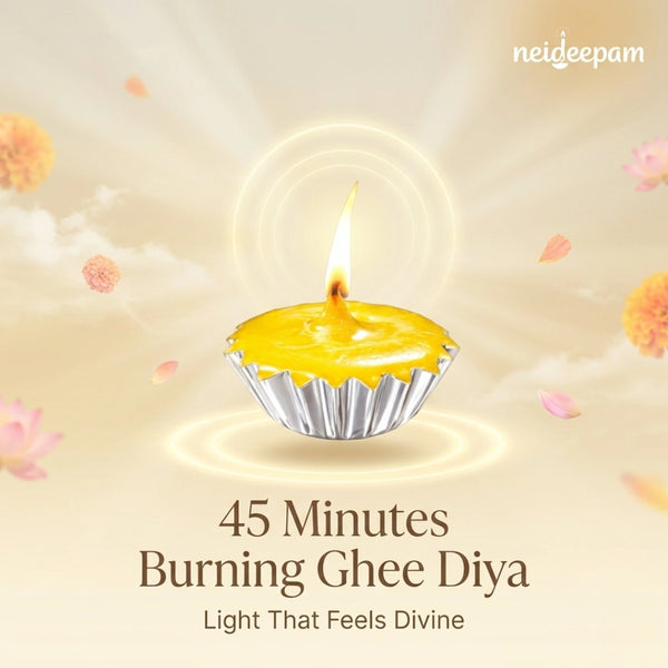 SSC® Ready-made pure Ghee Diya, Burn Time - 45 Mins, Indoor & Outdoor Use, Cup Diya,  Tested & Certified by NABL